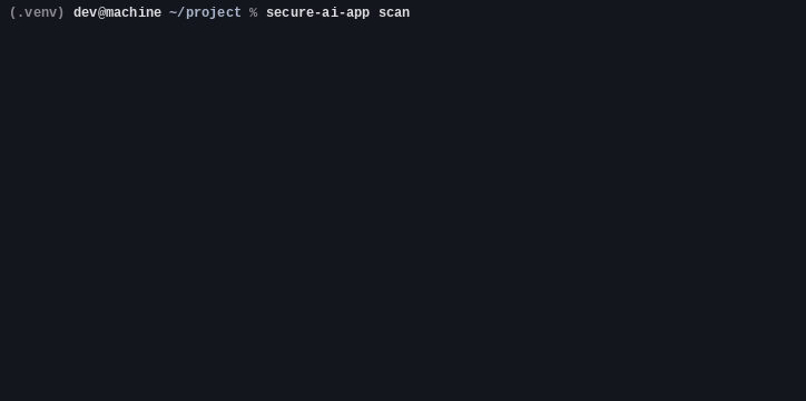 secure-ai-app scanning a project